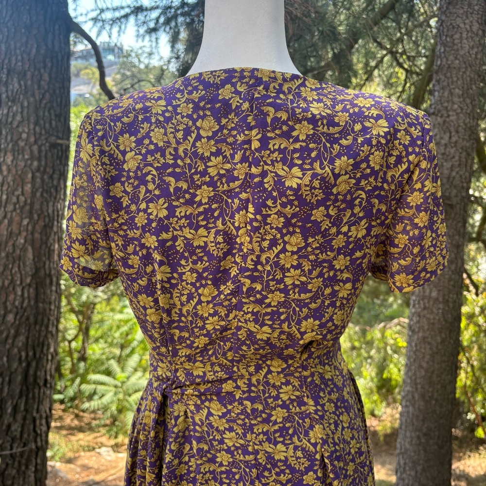 MELLODAY Purple and Yellow Floral Dress - Picture 4 of 9